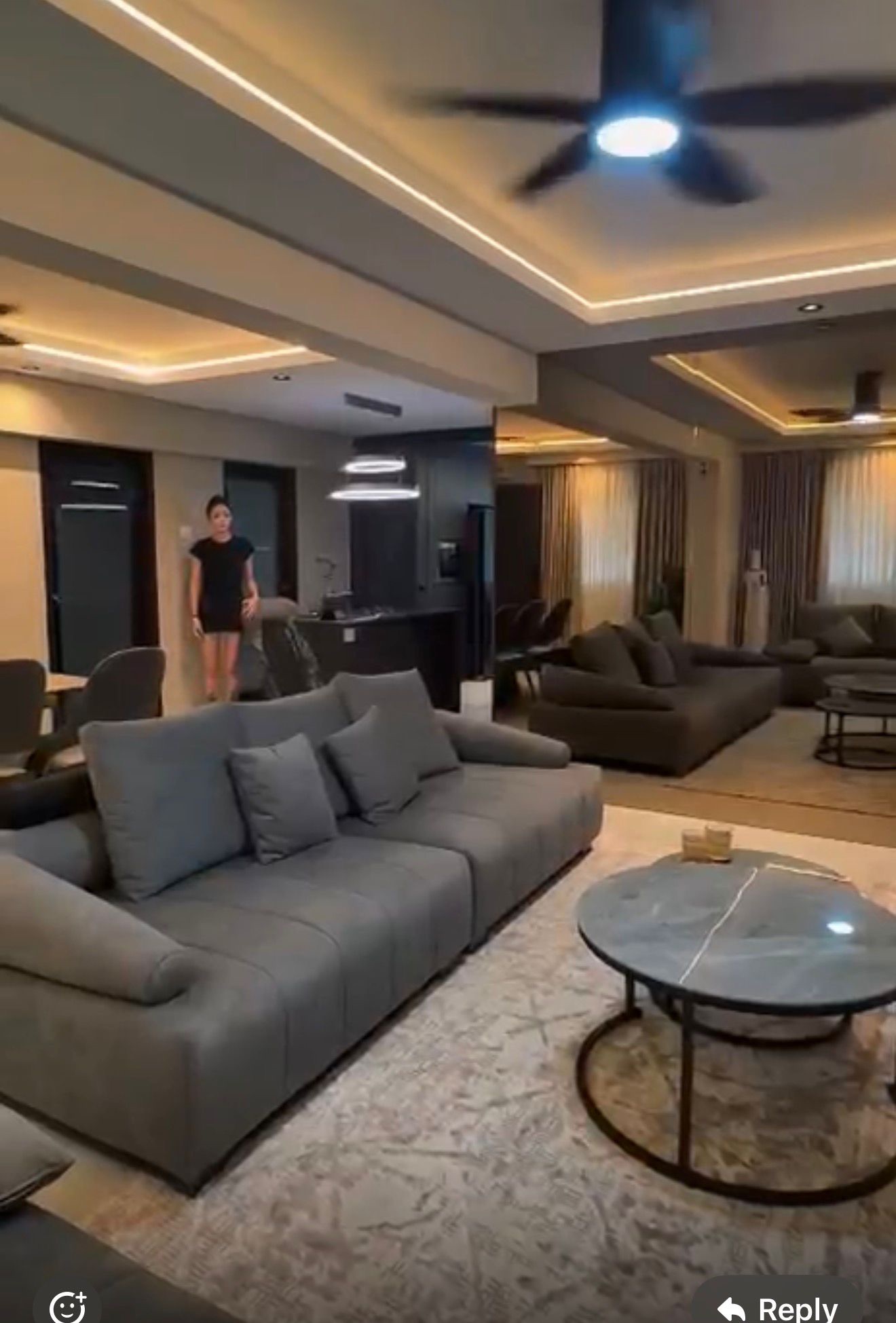 Warm living room details