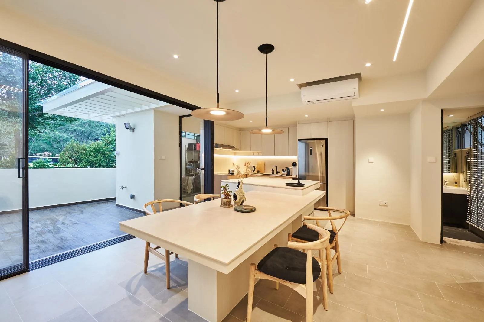 open concept dining